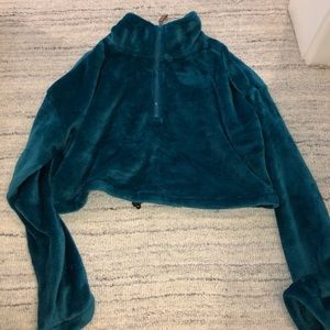 Urban Outfitters soft blue cropped sweater